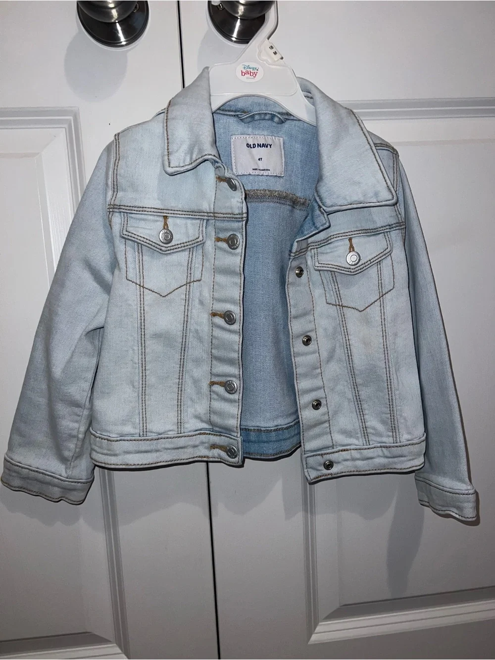 Old Navy Kids Light Wash Denim Trucker Jacket - Pale Blue